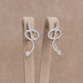 Cercei ear cuffs argint sarpe cu pietre DiAmanti AE2972-N-AS